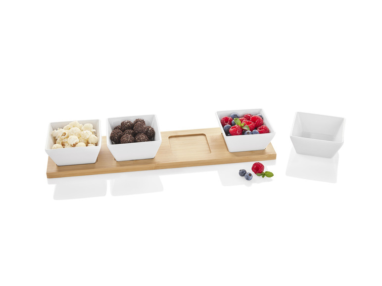 ERNESTO® Dipschalen-Set, mit praktischem Bambus-Serviertablett Sonderangebot der Fabrik