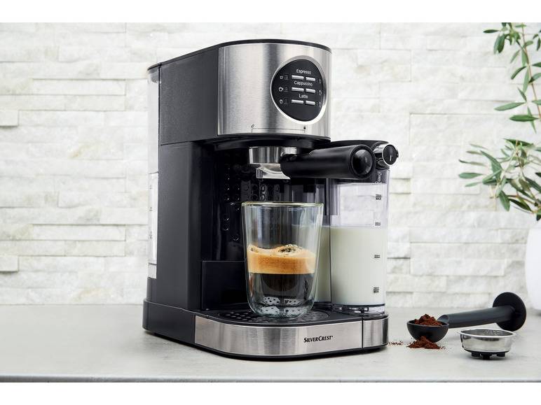 SILVERCREST® KITCHEN TOOLS Espressomaschine mit Milchaufschäumer »SEMM 1470 A2« zollfrei
