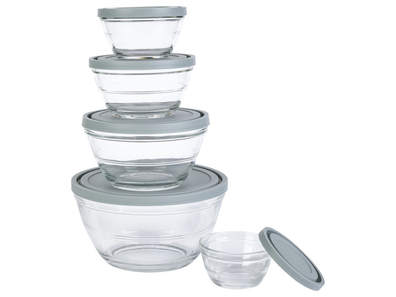 LIVARNO home Glasschüssel-Set, 5 Stück Großer Ausverkauf