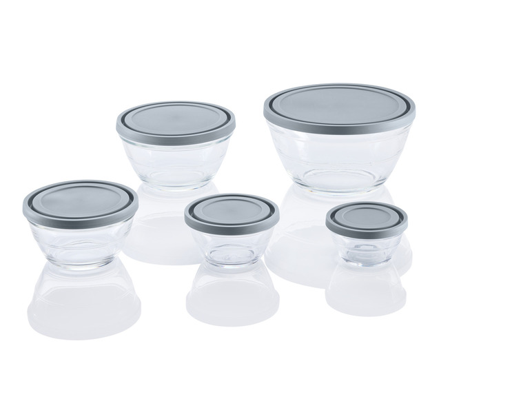 LIVARNO home Glasschüssel-Set, 5 Stück Großer Ausverkauf