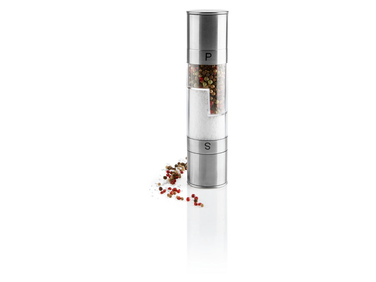 ERNESTO® Salz- und Pfeffermühle 2in1 / Chilimühle 2in1 Edelstahl Lagerräumung