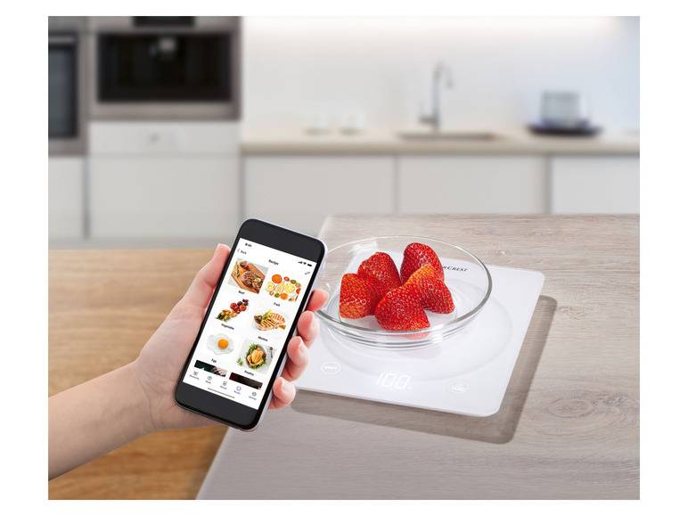 SILVERCREST® KITCHEN TOOLS Küchenwaage Smart »SKWS 5 A1«, Abschaltautomatik Tägliche Deals