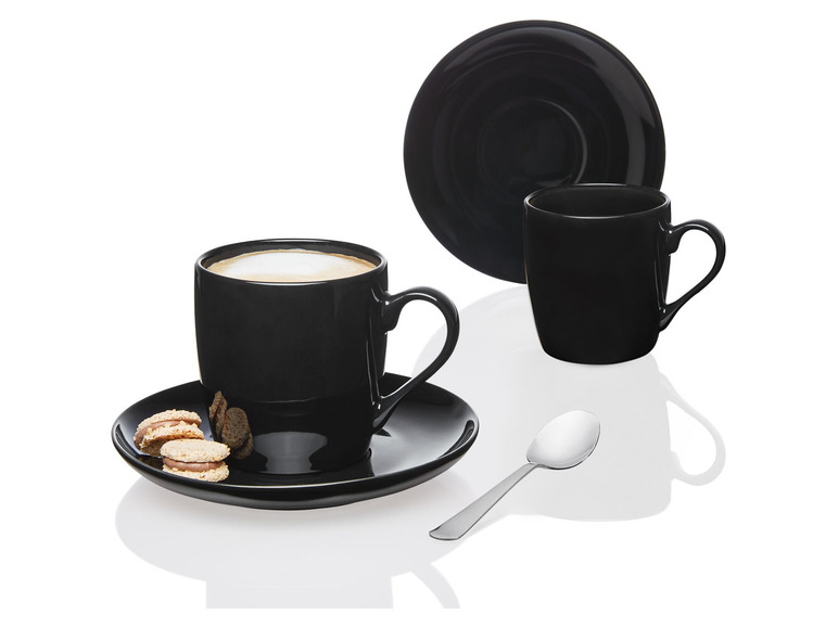 ERNESTO® 2er Set Tassen mit Untertasse, aus hochwertigem Porzellan Nur noch ein Tag übrig