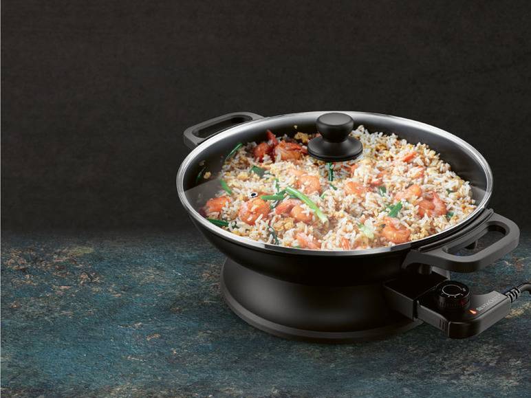 SILVERCREST® KITCHEN TOOLS Elektrische-Multipfanne/Wok, »SEMP 2000 A1«, Ø 33 cm Auslauf