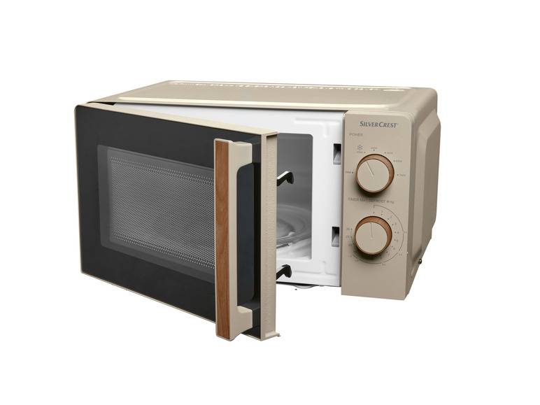 SILVERCREST® KITCHEN TOOLS Mikrowelle SMWH 700 B2, taupe, Holzedsign Flash Sale