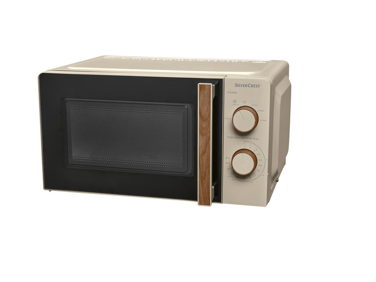 SILVERCREST® KITCHEN TOOLS Mikrowelle SMWH 700 B2, taupe, Holzedsign Flash Sale