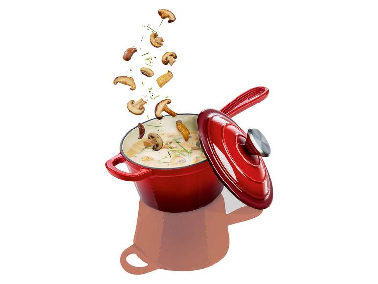 ERNESTO® Stielkasserolle Gusseisen emailliert, 1,5L Black Friday