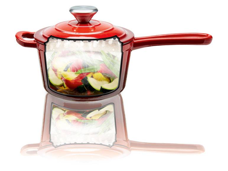 ERNESTO® Stielkasserolle Gusseisen emailliert, 1,5L Black Friday