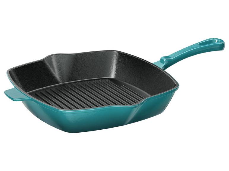 ERNESTO® Gusseisen-Grillpfanne, 24,5 x 24,5 cm, gerillt Online Outlet