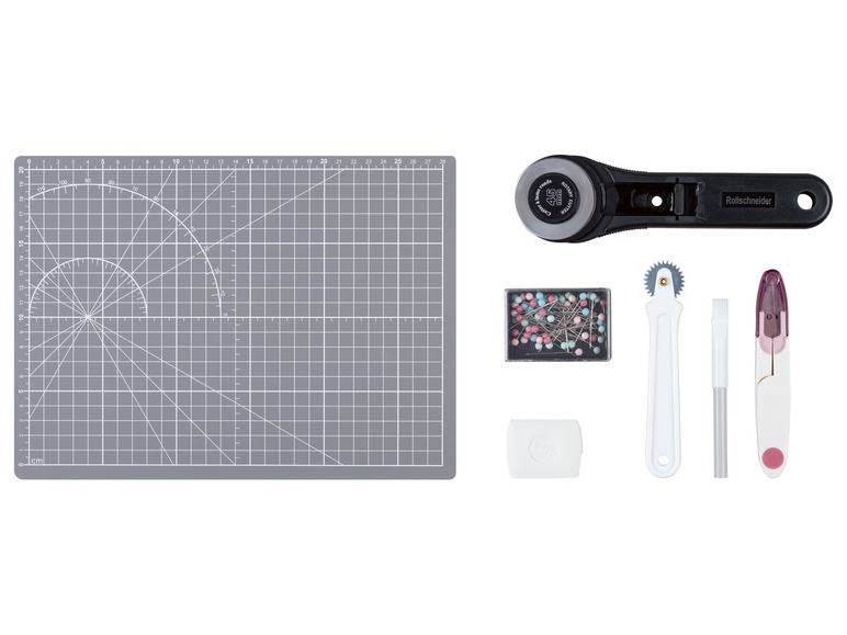 crelando® Profi-Schneiderset / Nähgarn-Kollektion / Schneidematte mit Zubehör Blitzangebot