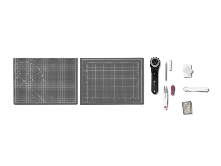 crelando® Profi-Schneiderset / Nähgarn-Kollektion / Schneidematte mit Zubehör Blitzangebot