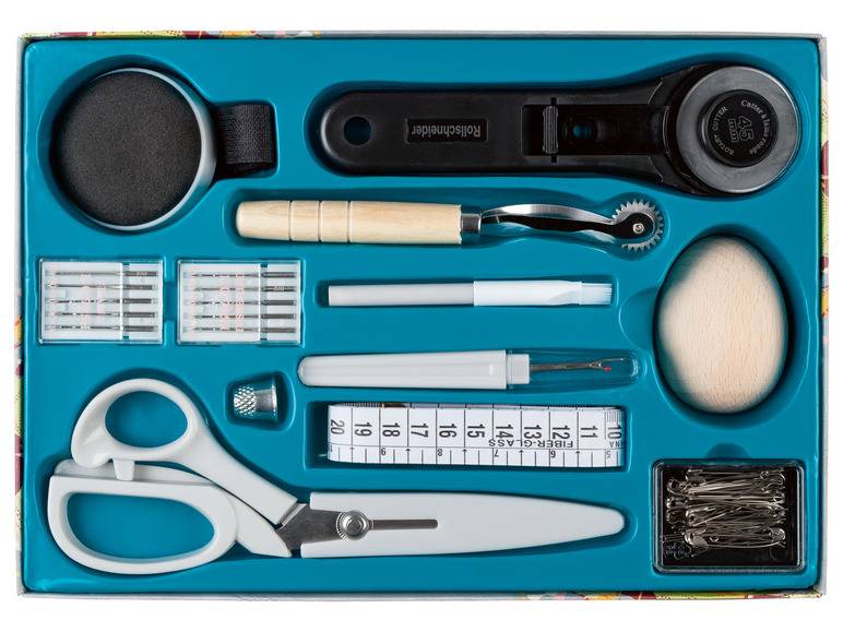 crelando® Profi-Schneiderset / Nähgarn-Kollektion / Schneidematte mit Zubehör Blitzangebot