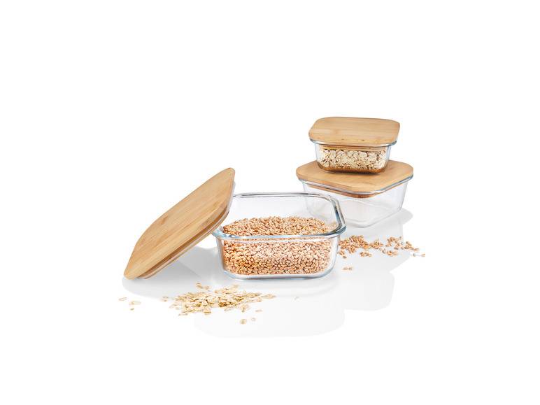 ERNESTO® Glas-Aufbewahrungsdosen-Set, mit Bambusdeckel Tägliche Deals