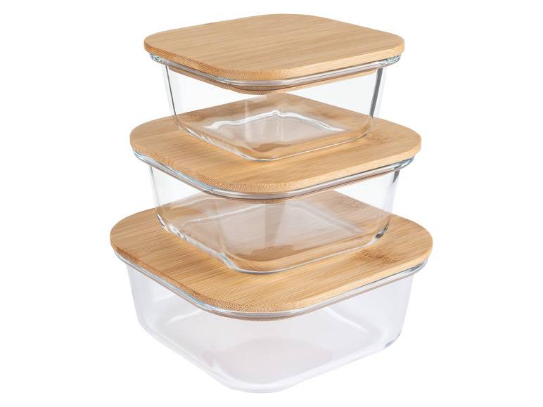 ERNESTO® Glas-Aufbewahrungsdosen-Set, mit Bambusdeckel Tägliche Deals