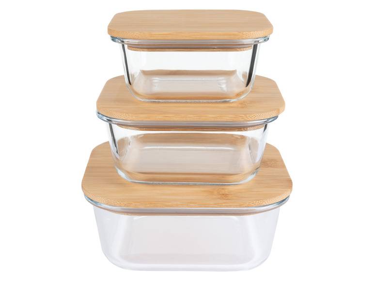 ERNESTO® Glas-Aufbewahrungsdosen-Set, mit Bambusdeckel Tägliche Deals
