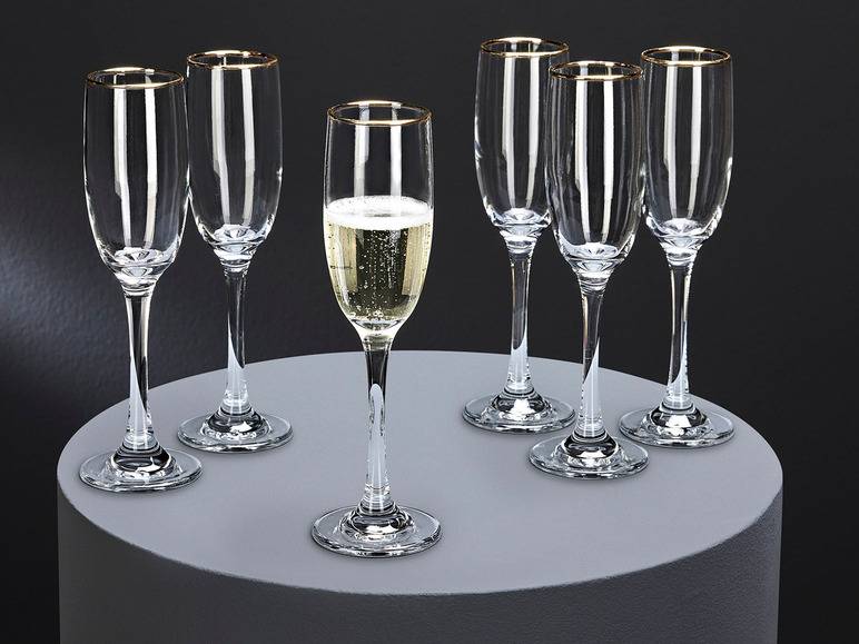 ERNESTO® Glas Set, 6-teilig, mit Goldrand Rabatte dieses Monats