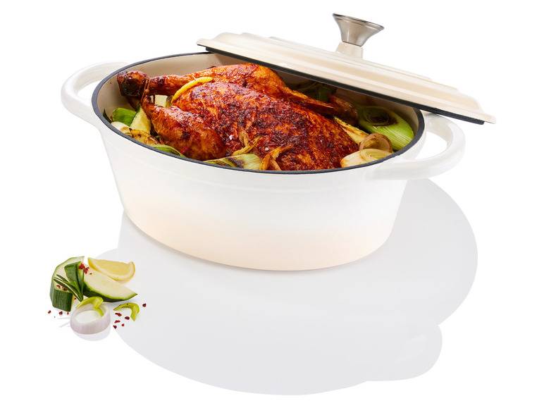 LIVARNO home Gusseisen-Bräter, mit Drop-System, 3,8 l Weihnachtsangebot