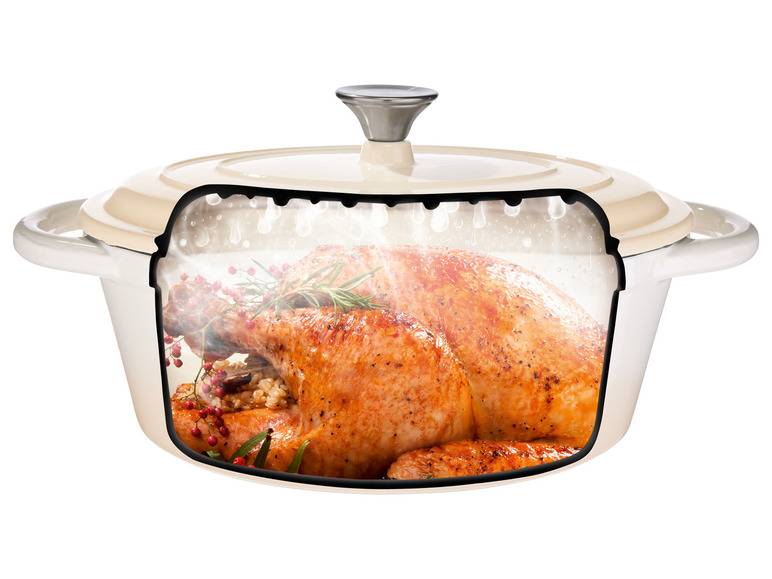 LIVARNO home Gusseisen-Bräter, mit Drop-System, 3,8 l Weihnachtsangebot