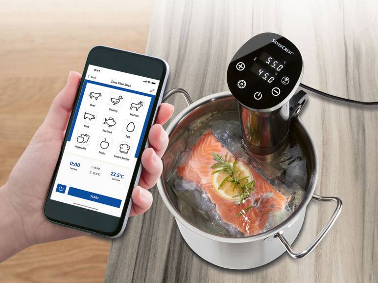 SILVERCREST® KITCHEN TOOLS Sous-Vide-Stick Smart SSVSS 1200 A1, WLAN-Funktion Neueste Stile