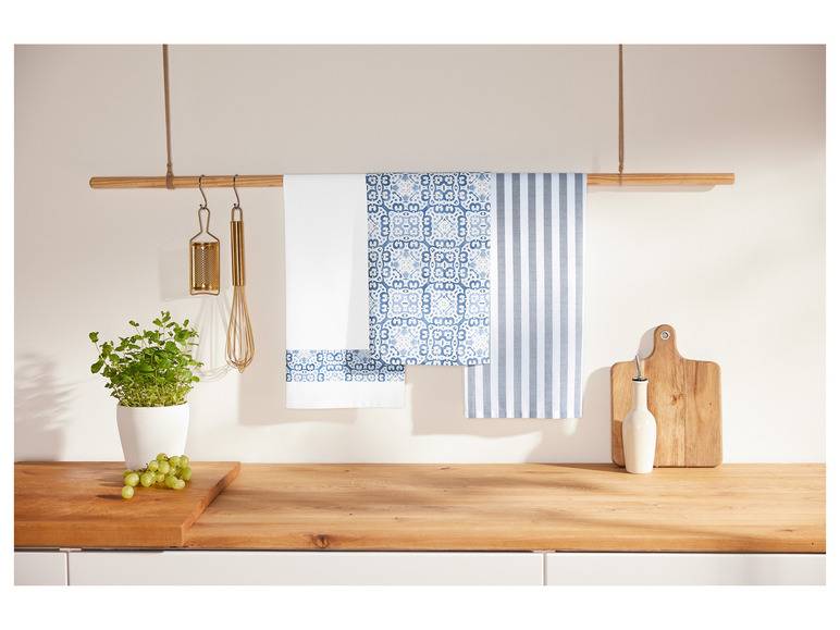 LIVARNO home Geschirrtücher, 3 Stück, 50 x 70 cm Letzte 2 Tage