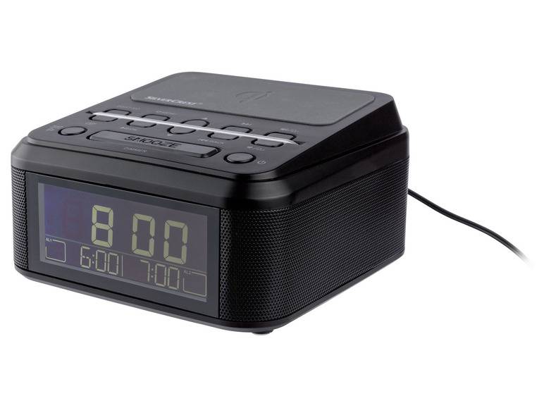 SILVERCREST® Uhrenradio, mit Qi Ladung, DAB+, Bluetooth Begrenzt auf 3 Tage