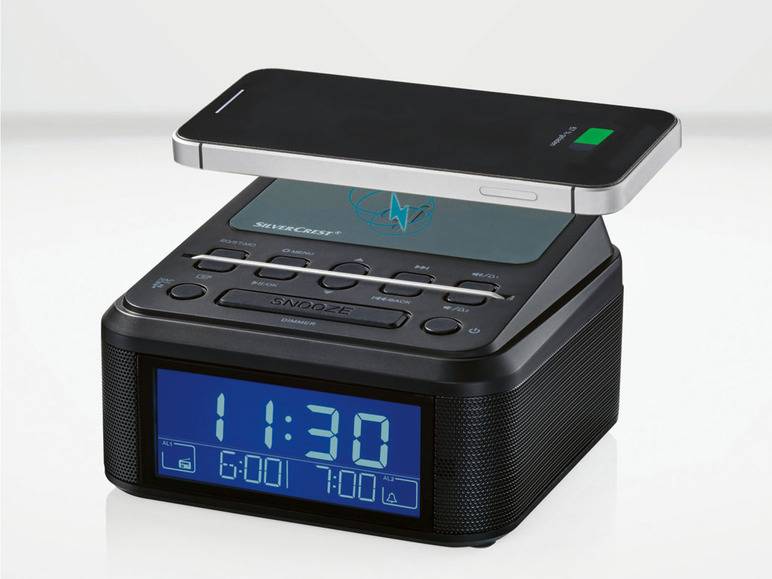SILVERCREST® Uhrenradio, mit Qi Ladung, DAB+, Bluetooth Begrenzt auf 3 Tage
