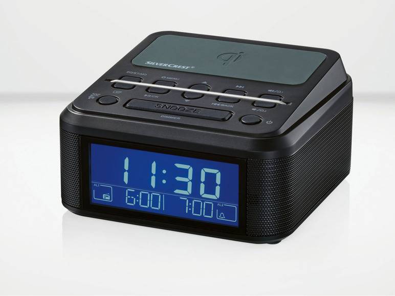SILVERCREST® Uhrenradio, mit Qi Ladung, DAB+, Bluetooth Begrenzt auf 3 Tage