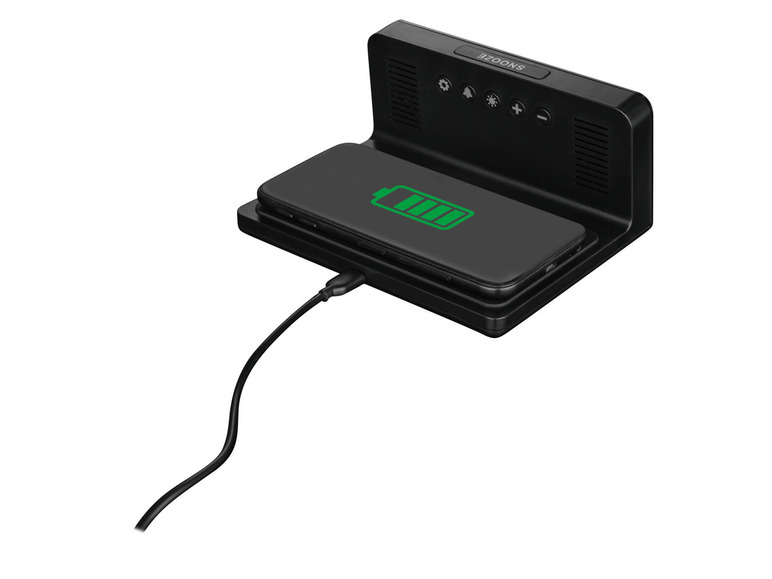 AURIOL® Digitaler Wecker, mit kabelloser Ladefunktion zollfrei