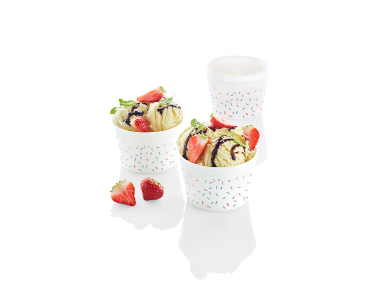 ERNESTO® Eisbecher-Set \ Sundae-Waffelbecher-Set \ Trinkbecher-Set, BPA-frei Sonderangebot