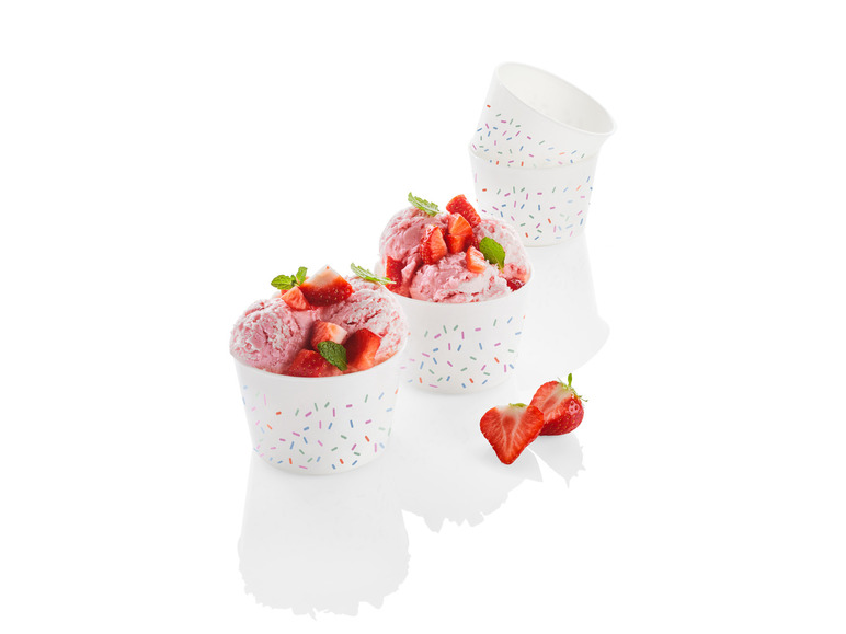 ERNESTO® Eisbecher-Set \ Sundae-Waffelbecher-Set \ Trinkbecher-Set, BPA-frei Sonderangebot
