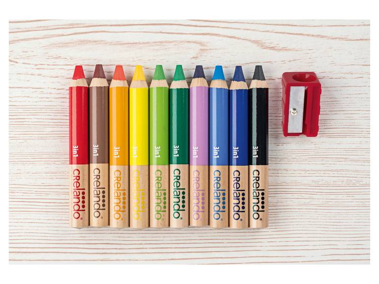 crelando® 3-in-1-Buntstifte, 10 Stück, mit Anspitzer Weihnachtsangebot