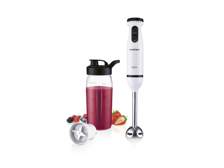 SILVERCREST® KITCHEN TOOLS Stabmixer-Set mit Smoothie-Maker, 600 W Kostenlose Rückgabe