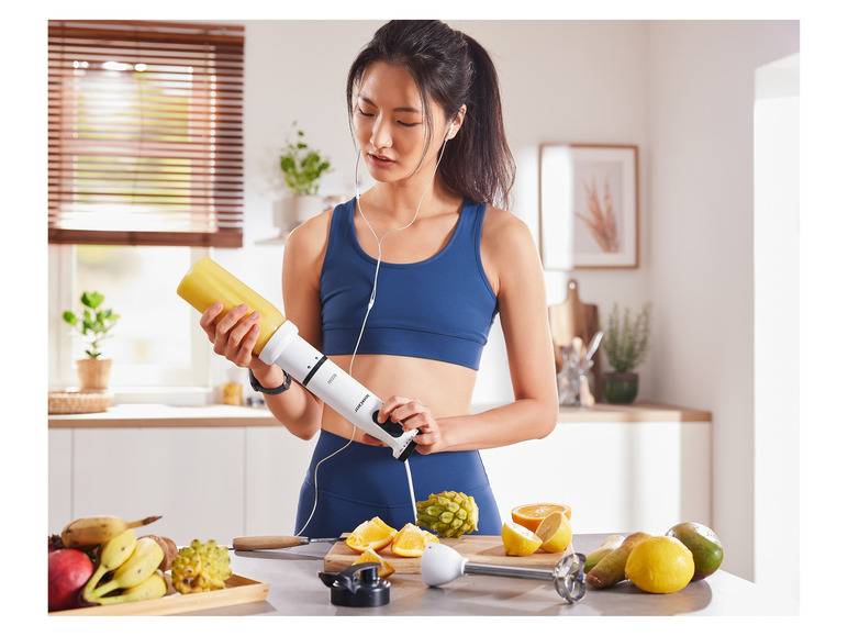 SILVERCREST® KITCHEN TOOLS Stabmixer-Set mit Smoothie-Maker, 600 W Kostenlose Rückgabe