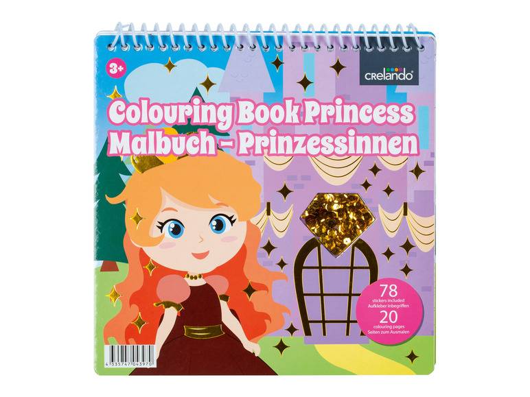 crelando® Malbuch, mit Pailletten und Stickern Zeitbegrenzte Promotion