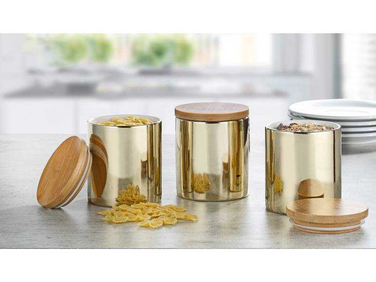Esmeyer Porzellandosen mit Bambusdeckel 3er Set 50% Rabatt mit kostenlosem Versand