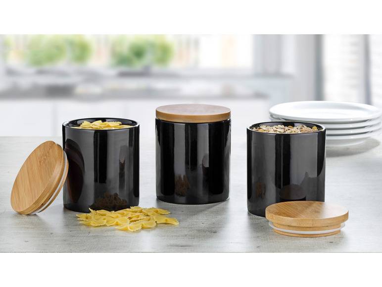 Esmeyer Porzellandosen mit Bambusdeckel 3er Set 50% Rabatt mit kostenlosem Versand
