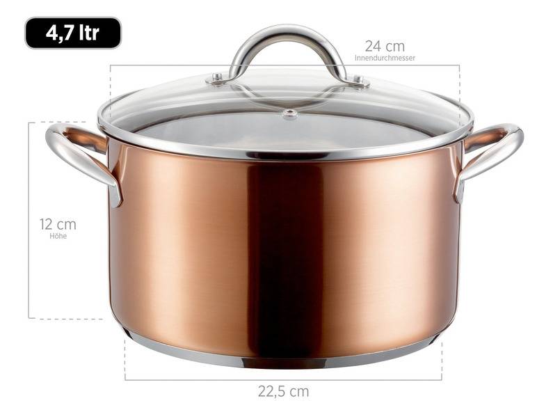 MÄSER Kochtopf-Set Asterion Edelstahl 18/8; Kupfer; 8 teilig im Angebot