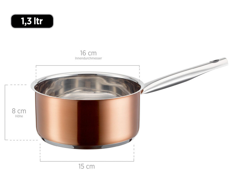 MÄSER Kochtopf-Set Asterion Edelstahl 18/8; Kupfer; 8 teilig im Angebot