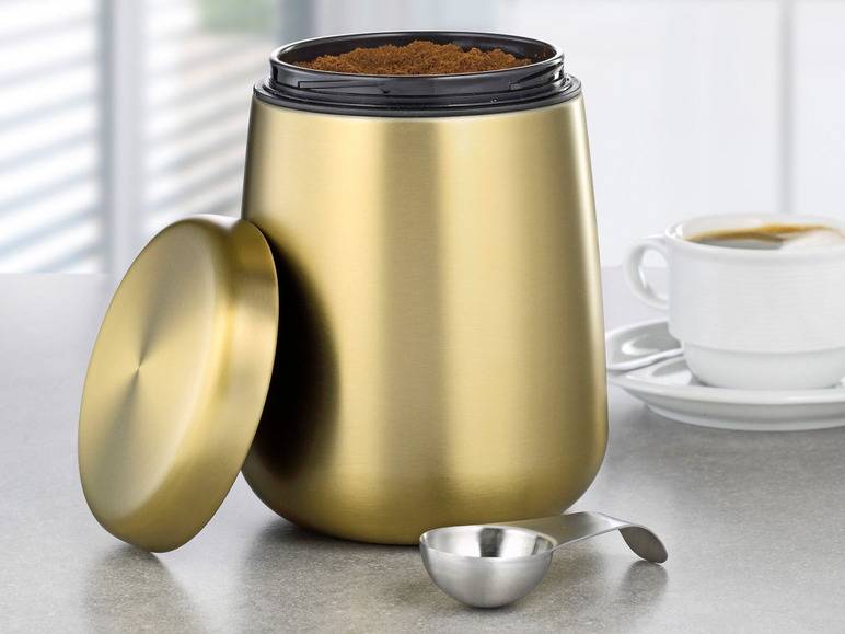 Esmeyer Kaffee-/ Vorratsdose Edelstahl inkl. Löffel im Deckel Fabrik Onlineshop