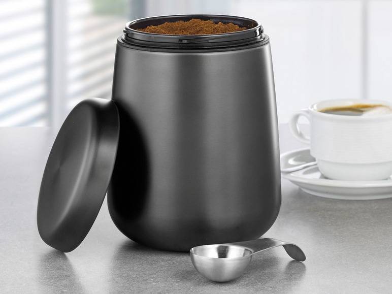 Esmeyer Kaffee-/ Vorratsdose Edelstahl inkl. Löffel im Deckel Fabrik Onlineshop