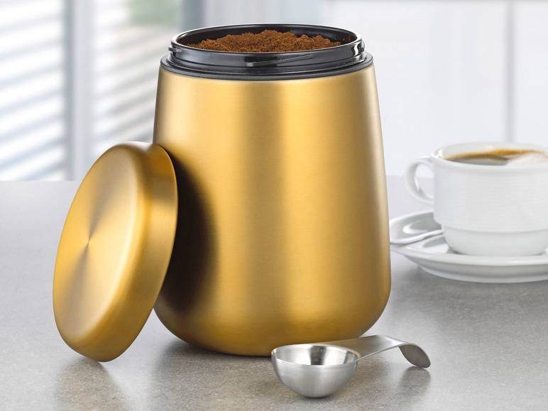 Esmeyer Kaffee-/ Vorratsdose Edelstahl inkl. Löffel im Deckel Fabrik Onlineshop