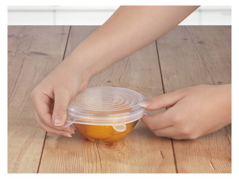 GOURMETmaxx Flexible Silikondeckel, 12 Stück , transparent Saisonale Angebote