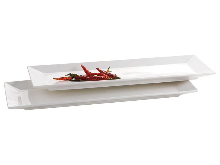 MÄSER Serie Trendy Line, Teller rechteckig 32 x 11 cm, im 2er-Set Kostenlose Rückgabe