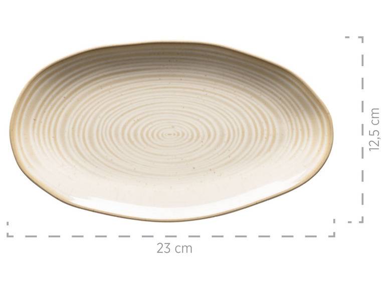 MÄSER Serie Nottingham, Set aus 3 Servierplatten, Servierteller in 3 Größen im Vintage-Look, Beige, Steinzeug Zeitbegrenzte Promotion