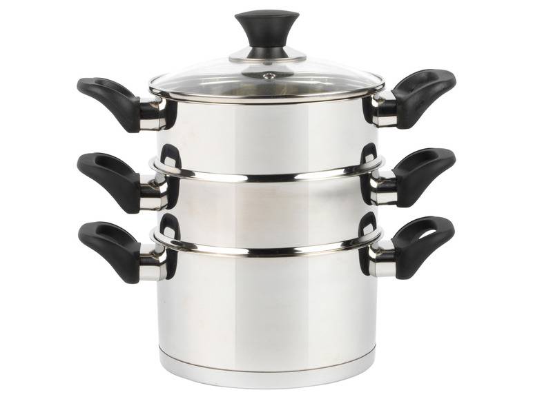Salter® Dampfgartopf-Set, 4-tlg. Ø 18 cm Fabrikverkauf