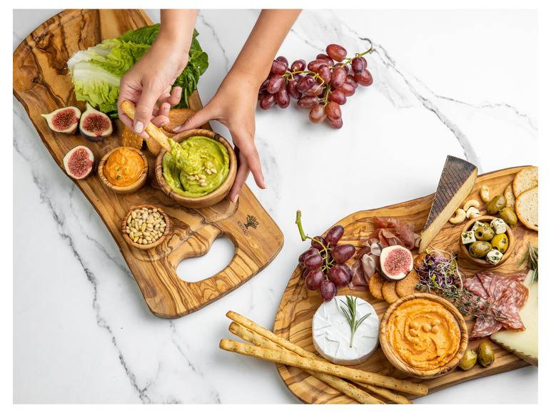 Soltako 2er und 4er Set Antipasti-/Dippschälchen Olivenholz 2025