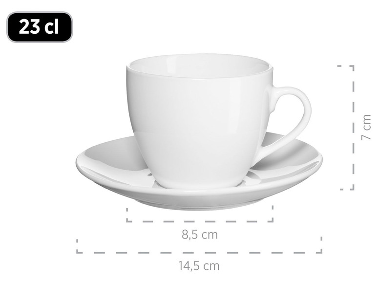 MÄSER Serie Barca, Kombiservice 30-teilig, Tellerset für 6 Personen, weiß, Porzellan Begrenztes Angebot