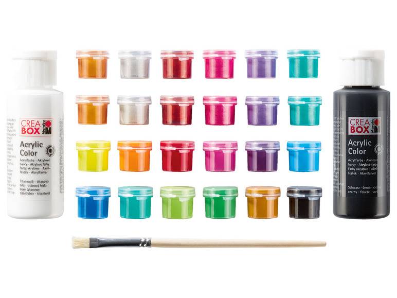 Marabu CREABOX Acrylfarben »Mini«, 27-teilig, inkl. Pinsel Tiefpreis