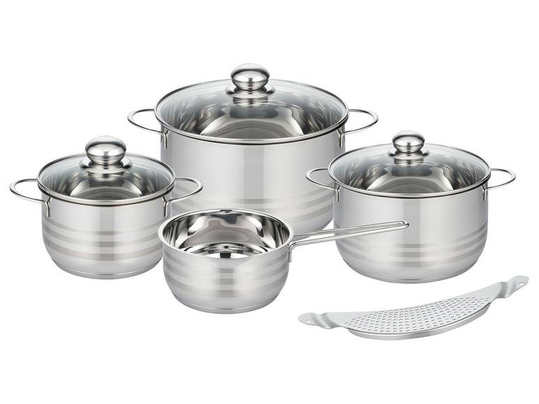 ELO Basic Topfset Brillant aus Edelstahl, 8-tlg Kostenlose Rückgabe