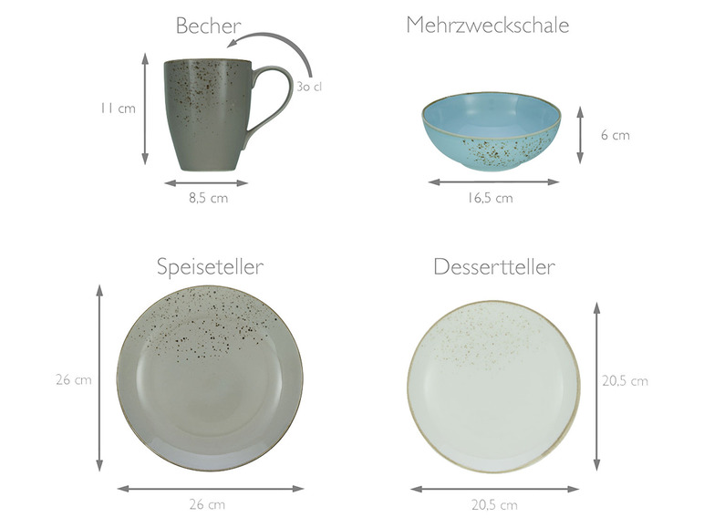 Creatable NATURE COLLECTION Skandinavien, Geschirrset Kombiservice 16 teilig Rabatte dieses Monats